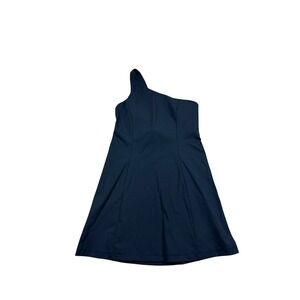 Outdoor Voices One Shoulder Dress black Athletic Tennis Golf Mini Dress ML